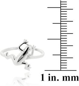 img 1 attached to Sterling Silver Jumping Frog Toe Ring by Hoops & Loops: Chic and Playful Accessory for Perfect Summer Vibe