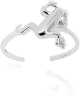 sterling silver jumping frog toe ring by hoops & loops: chic and playful accessory for perfect summer vibe logo