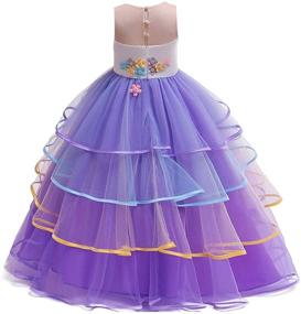 img 2 attached to 👸 Myrisam Birthday Princess: Vibrant Multicolored Clothing for Little Girls' Special Performances