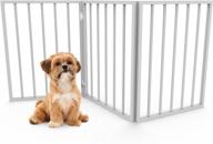 🐾 wooden freestanding pet gate collection by petmaker - convenient folding barrier fence for stairs, doorways, and gaps | lightweight design ideal for dogs, cats, and pets логотип