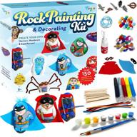 🦸 superhero rock painting kit for kids logo