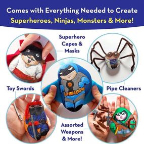 img 2 attached to 🦸 Superhero Rock Painting Kit for Kids