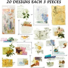 img 1 attached to Livin' the Vintage Vibe: 90PCS Limmoz Scrapbooking Stickers Pack for DIY Art and Craft