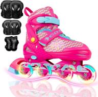 🔝 top-rated generic vyperx adjustable inline skates: light up wheels, for kids and young adults, with protective gear included logo