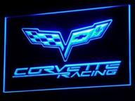 corvette neon sign light blue логотип