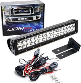 img 4 attached to 🚗 iJDMTOY 96W High Power LED Light Bar with Lower Grille Mount, Compatible with 2015-up Ford F150 XLT Lariat and Limited, Includes Lower Bumper Opening Mount Brackets & On/Off Switch Wiring