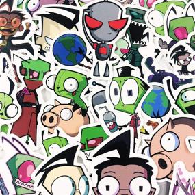 img 1 attached to 👾 Invader Zim Anime Stickers - 50pcs Funny Cartoon Comedy for Water Bottles, Laptop, Hydroflasks, Computer Pad, Scrapbook, Cars - Waterproof Graffiti