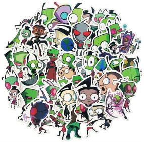 img 4 attached to 👾 Invader Zim Anime Stickers - 50pcs Funny Cartoon Comedy for Water Bottles, Laptop, Hydroflasks, Computer Pad, Scrapbook, Cars - Waterproof Graffiti