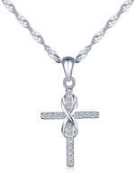 infinite infinity sterling zirconia religious logo