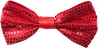 👔 adjustable men's sequin bow tie - stylish accessories with cummerbunds & pocket squares logo
