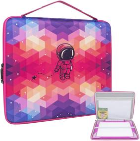 img 4 attached to Durable Travel Storage Case for Crayola Light-up Tracing Pad - Large Capacity for Pencils, Sheets & Accessories (CASE ONLY)