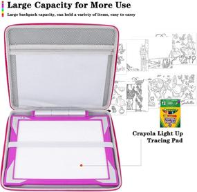 img 2 attached to Durable Travel Storage Case for Crayola Light-up Tracing Pad - Large Capacity for Pencils, Sheets & Accessories (CASE ONLY)