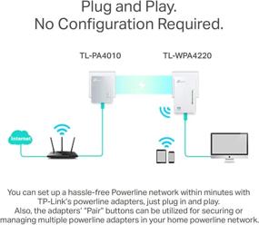 img 1 attached to 📶 Enhance and Expand Your Network with TP-Link AV600 Powerline WiFi Extender and WiFi Booster (TL-WPA4220 KIT)