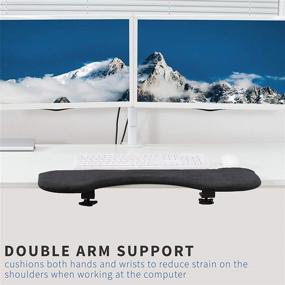 img 3 attached to 🖥️ VIVO Black Clamp-on Forearm Support Surface - Ergonomic Padded Wrist, Arm, and Elbow Rest - Desk Extension for Home and Office - MOUNT-MS03C