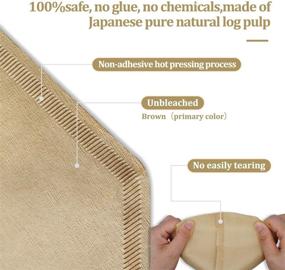 img 3 attached to Unbleached Natural Paper #4 Cone Coffee Filters, 8-12 Cup, No Blowout, Disposable for Pour Over and Drip Coffee Maker - 100 Count