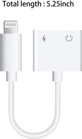 img 1 attached to 🔌 2 в 1 адаптер Lightning: Зарядное устройство и аудио разветвитель для iPhone 12/11/XS / XR / X 8 7 / iPad, совместим с iOS 14 - 1 шт.