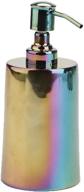 💧 mind reader liquid soap & lotion dispenser: 16 oz iridescent rainbow, multi-size, premium quality logo