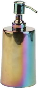 img 4 attached to 💧 Mind Reader Liquid Soap & Lotion Dispenser: 16 Oz Iridescent Rainbow, Multi-Size, Premium Quality