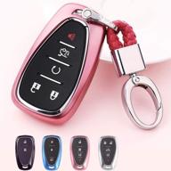 🔑 protective key fob cover case for chevrolet 2017-2020 models - pink logo