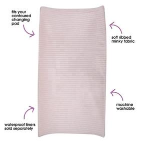 img 1 attached to 🌸 Boppy Changing Pad Cover: Soft Pink Ribbed Minky Fabric for Ultimate Comfort and Style