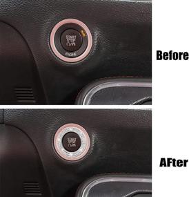img 1 attached to 🚗 Обработка кнопки запуска двигателя: Keptrim для Dodge Challenger/Charger 2010-2020, блестящие кристальные стразы, серебристый алюминиевый сплав 1 шт.