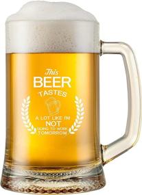 img 1 attached to Hilarious Beer Glasses for Man's Excuse to Skip Work - Unique Retirement Gift for Beer Lovers - 15 oz Mug