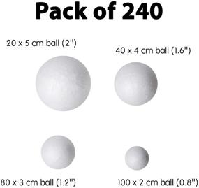 img 3 attached to 🎨 240 Pack Styrofoam Balls - Perfect for DIY Crafts, Home and School Projects - Bulk Foam Craft Balls in 4 Sizes