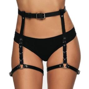 img 2 attached to 👗 Victray Leather Waist Chain Belt: Stylish Black Leg Chains for Fashionable Women and Girls