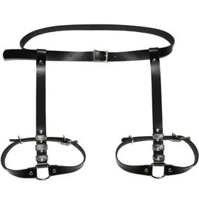 img 3 attached to 👗 Victray Leather Waist Chain Belt: Stylish Black Leg Chains for Fashionable Women and Girls