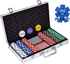 img 3 attached to LOCKYOUNG 200PCS/300PCS Poker Chips Set with Aluminum Case - Ideal for Texas Holdem, Blackjack, and Gambling