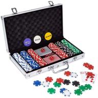 lockyoung 200pcs/300pcs poker chips set with aluminum case - ideal for texas holdem, blackjack, and gambling логотип