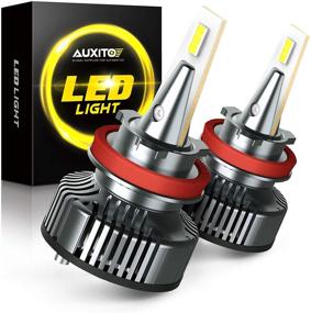 img 4 attached to 💡 AUXITO H8/H9/H11 LED лампы: 400% ярче мини размер - 80 Вт 16,000 Лм в пару - готово к CanBus - набор для преобразования лампы с регулируемым лучом - 6500K белый (упаковка из 2 штук)