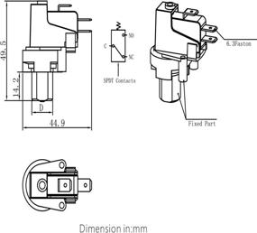 img 1 attached to 🚿 LEFOO LF40 Pressure Switch - Ideal for Spa, Hot Tub Pump, Food Waste Disposal, and Air Actuator - Alternate Action, Range 0.25-15psi