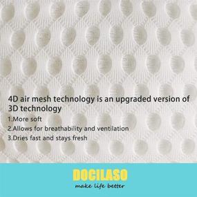 img 3 attached to 🛁 Docilaso Premium Bath Pillow: Quick-Drying 4D Air Mesh Spa Pillow with 6 Non Slip Suction Cups - Soft, Comfortable, Perfect for Bathtub, Hot Tub, Jacuzzi, Spas