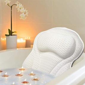 img 4 attached to 🛁 Docilaso Premium Bath Pillow: Quick-Drying 4D Air Mesh Spa Pillow with 6 Non Slip Suction Cups - Soft, Comfortable, Perfect for Bathtub, Hot Tub, Jacuzzi, Spas