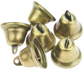 img 4 attached to 🔔 Powlankou 40-Count 38mm/1.5" Vintage Jingle Bells: Bronze Tone for Christmas Decorations & Crafts