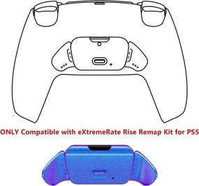 img 3 attached to 🎮 Enhanced Chameleon Purple Blue Back Button Housing Shell for PS5 Controller - Compatible with eXtremerate Rise Remap Kit (Controller & Rise Remap Board NOT Included)