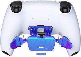 img 1 attached to 🎮 Enhanced Chameleon Purple Blue Back Button Housing Shell for PS5 Controller - Compatible with eXtremerate Rise Remap Kit (Controller & Rise Remap Board NOT Included)