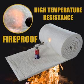 img 1 attached to Ceramic Fiber Blanket Fireproof Insulation Baffle - 2400F Rated, Heat Resistant for Stoves, Kilns, Forges - 1x12x24 inch
