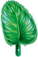 🎈 set of 20 hawaiian party balloons, 18 inch turtle leaves shaped foil balloons in green for party decoration логотип