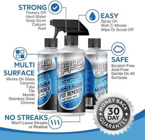 img 3 attached to 🚿 Powerful Hard Off+ Hard Water Stain and Spot Remover: Ideal for Bathrooms, Shower Doors, Glass, Tile, and Metal, 16oz