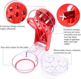 img 2 attached to 🍒 Efficient eoocvt Cherry Pitter Olive Pitter Tool with Juice Container & Pits Remover - Perfect for 6 Cherries!