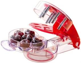 img 3 attached to 🍒 Efficient eoocvt Cherry Pitter Olive Pitter Tool with Juice Container & Pits Remover - Perfect for 6 Cherries!