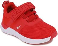 nautica kids fashion sneaker athletic running shoe with single strap, unisex, (toddler/little kid) logo