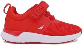 img 3 attached to Nautica Kids Fashion Sneaker Athletic Running Shoe with Single Strap, Unisex, (Toddler/Little Kid)