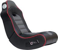 🎮 x rocker 5172601 surge wireless bluetooth gaming chair - 2.1 sound, faux leather mesh upholstery, black/red, 36.81" x 32.28" x 20.89 logo