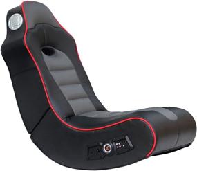 img 4 attached to 🎮 X Rocker 5172601 Surge Wireless Bluetooth Gaming Chair - 2.1 Sound, Faux Leather Mesh Upholstery, Black/Red, 36.81" x 32.28" x 20.89