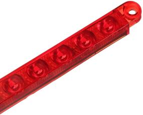 img 1 attached to 🚛 Partsam 2-Pack 12-inch 15 LED Red Trailer Truck Identification Light Bar - Waterproof Sealed Thin Stop/Turn/Tail ID Marker Third 3rd Brake Light Strip Bar for Trucks, Trailers, and RVs - Surface Mount