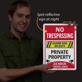 img 2 attached to SmartSign No Trespassing Surveillance Reflective Occupational Health & Safety Products