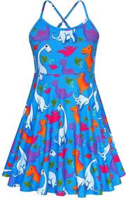 img 4 attached to Adorable Sleeveless Butterfly Birthday Dresses for Girls' Summer Clothing and Dresses